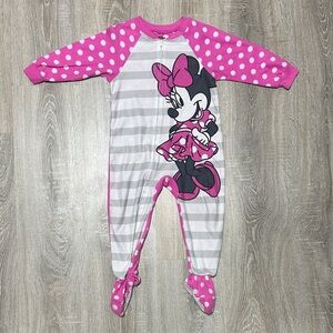 Disney Pink and Gray Minnie Mouse Kids Pajamas